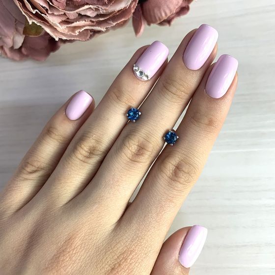 Серебряные серьги с топазом Лондон Блю 0.703ct