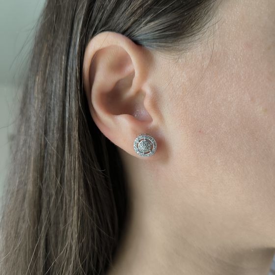 Серебряные серьги с фианитами