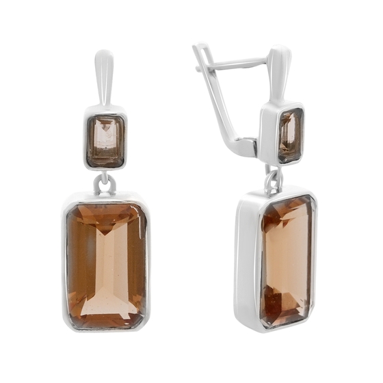 Серебряные серьги с султанитом 13.108ct