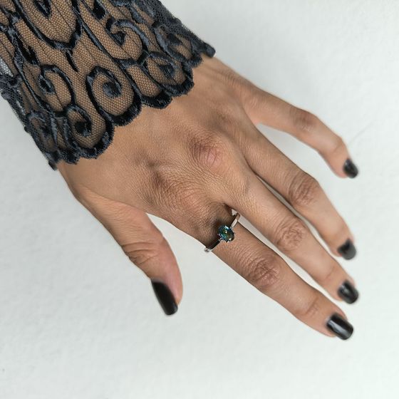 Серебряное кольцо с мистик топазом 0.597ct