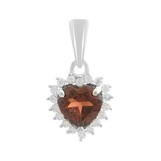 Серебряная подвеска с гранатом 1.144ct