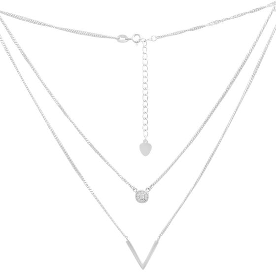 Серебряное колье с фианитами