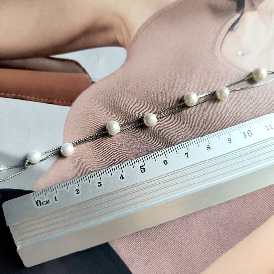 Серебряный браслет с жемчугом