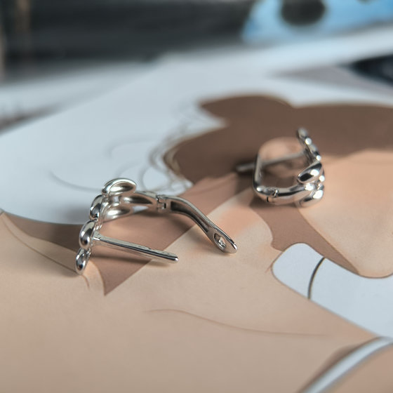 Серебряные серьги без камней