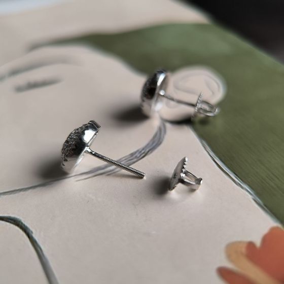 Серебряные серьги с фианитами