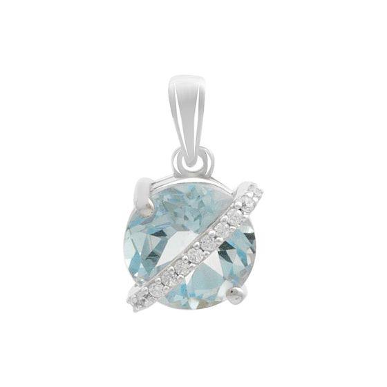 Серебряная подвеска с топазом 2.737ct
