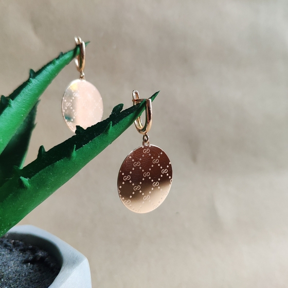 Золотые серьги без камней