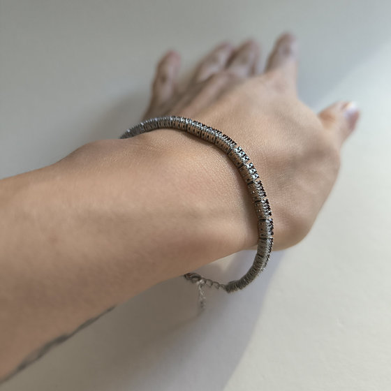 Серебряный браслет с гранатом 4.35ct