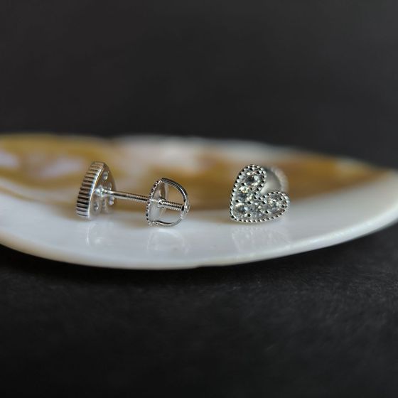 Серебряные серьги с фианитами