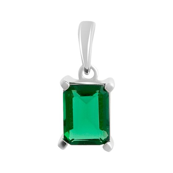 Серебряная подвеска с изумрудом nano 1.383ct