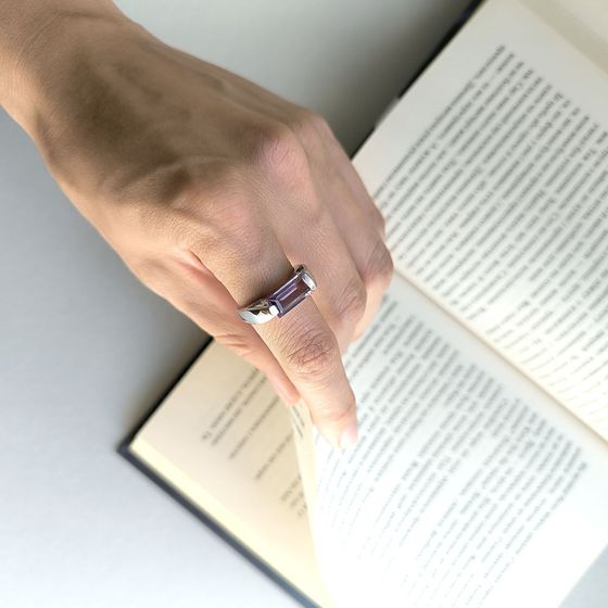 Серебряное кольцо с аметистом 2.491ct