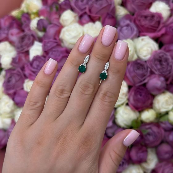 Серебряные серьги с агатом 1.709ct