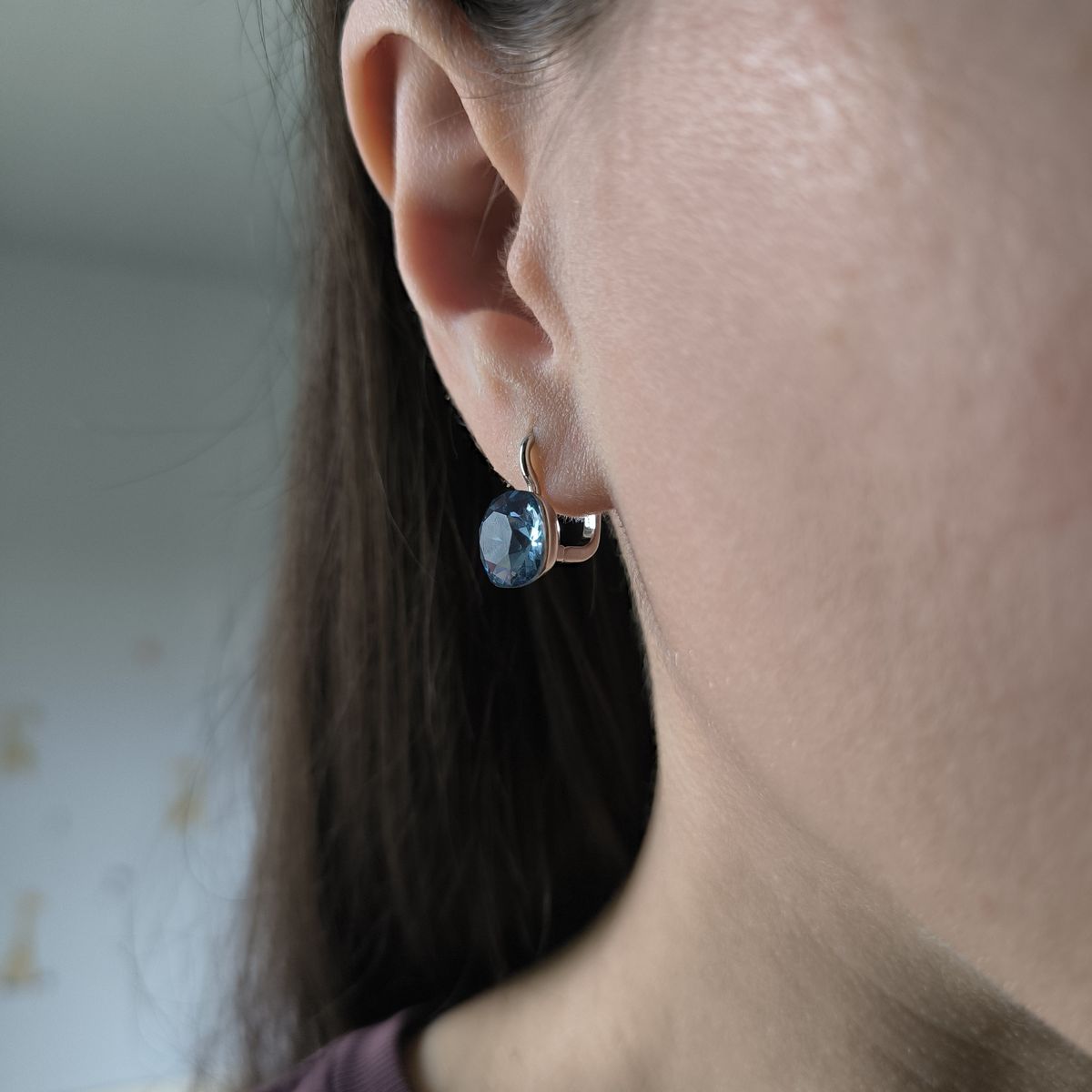 Серебряные серьги с фианитами