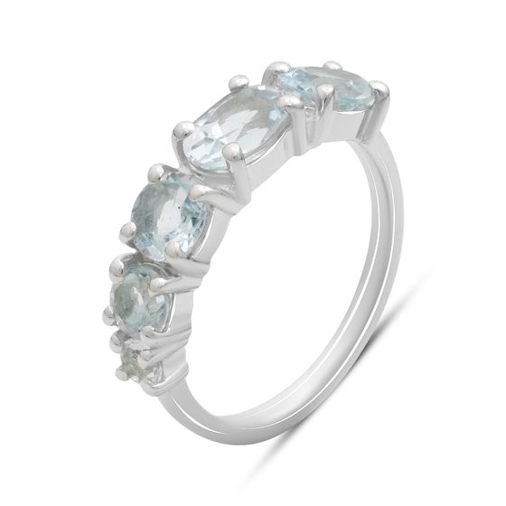 Серебряное кольцо с топазом 2.775ct