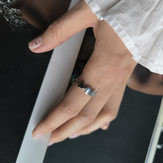 Серебряное кольцо с фианитами