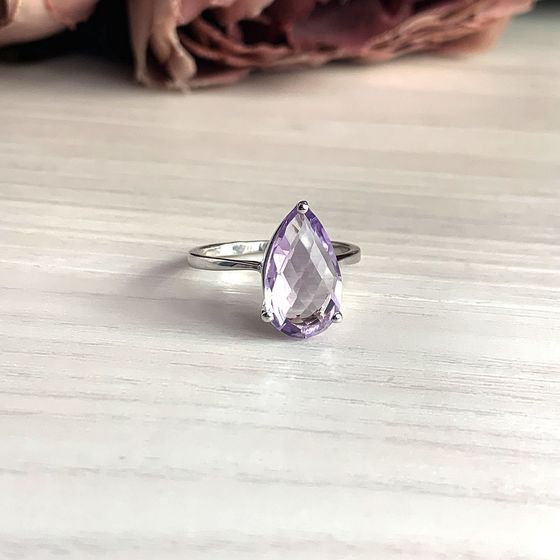 Серебряное кольцо с аметистом 3.813ct