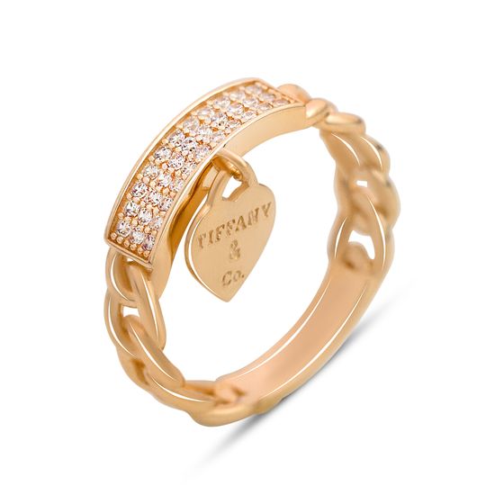 Золотое кольцо с фианитами 0.33ct