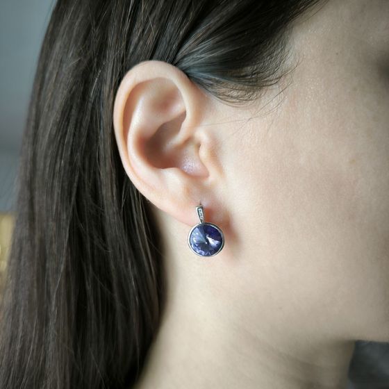 Серебряные серьги с фианитами