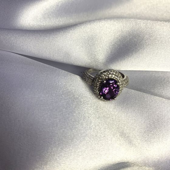 Серебряное кольцо с александритом 4.907ct