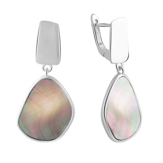 Серебряные серьги с перламутром 6.025ct