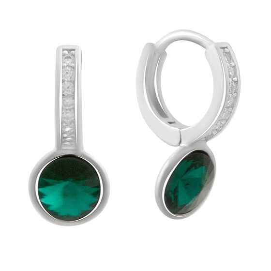 Серебряные серьги с фианитами