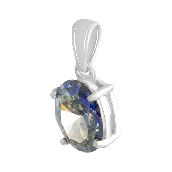 Серебряная подвеска с мистик топазом 0.99ct