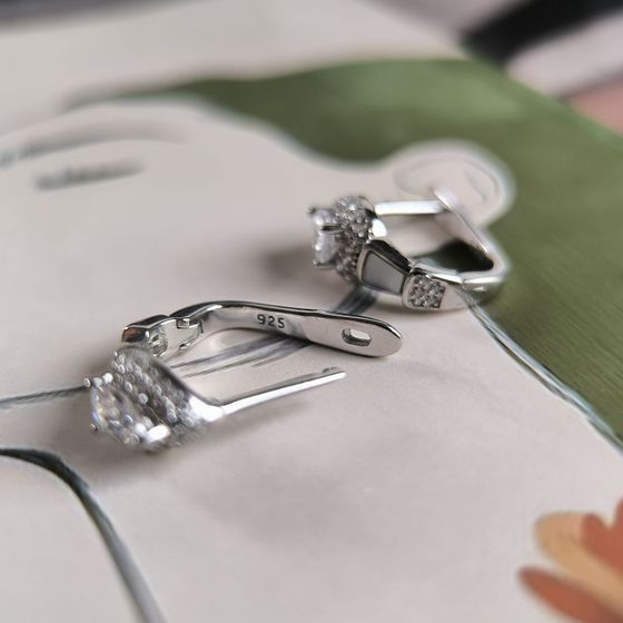 Серебряные серьги с перламутром