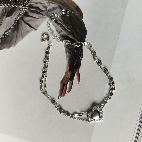 Серебряный браслет с фианитами