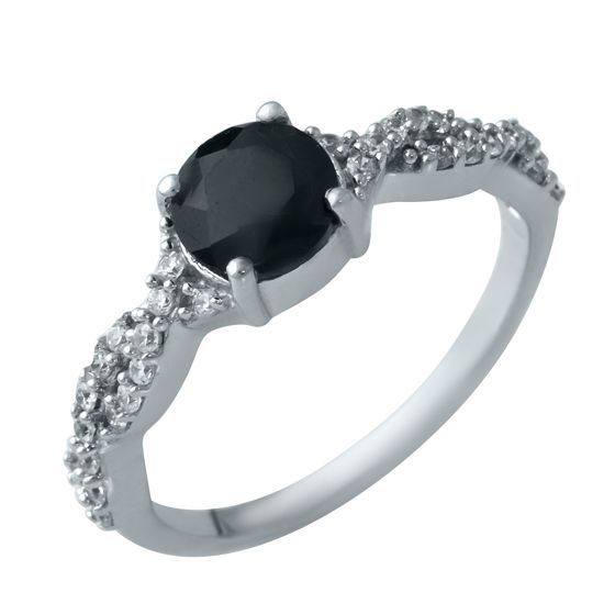 Серебряное кольцо с сапфиром