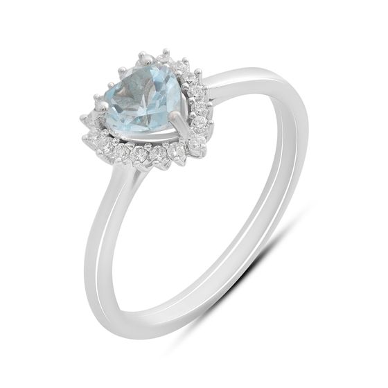 Серебряное кольцо с топазом 1.296ct