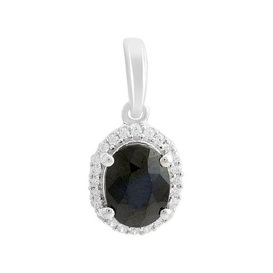 Серебряная подвеска с сапфиром 1.785ct