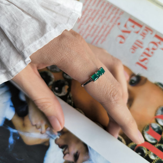 Серебряное кольцо с агатом 1.557ct