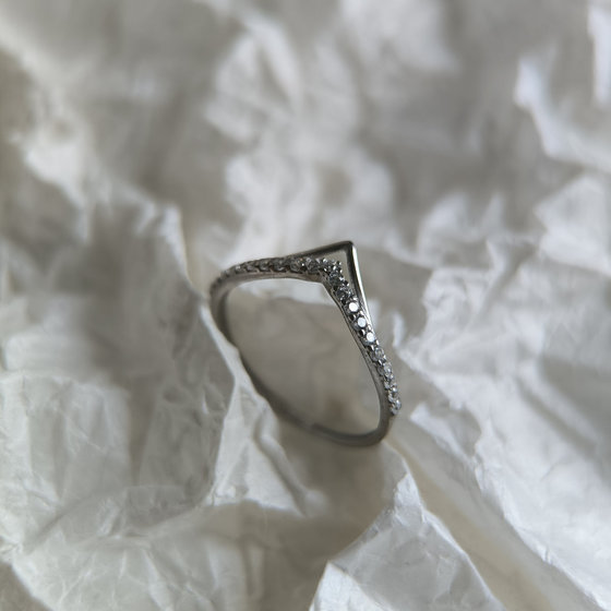Серебряное кольцо с фианитами