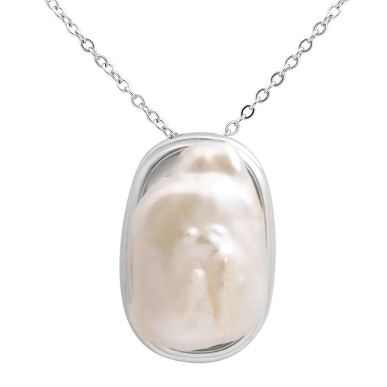 Серебряное колье с жемчугом барочным Серебряное колье с жемчугом барочным