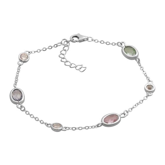 Серебряный браслет с фианитами