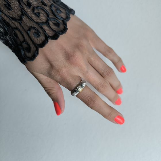 Серебряное кольцо с фианитами