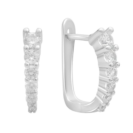 Серебряные серьги с фианитами