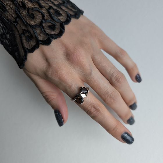 Серебряное кольцо с раухтопазом (дымчатым кварцем) 1.925ct