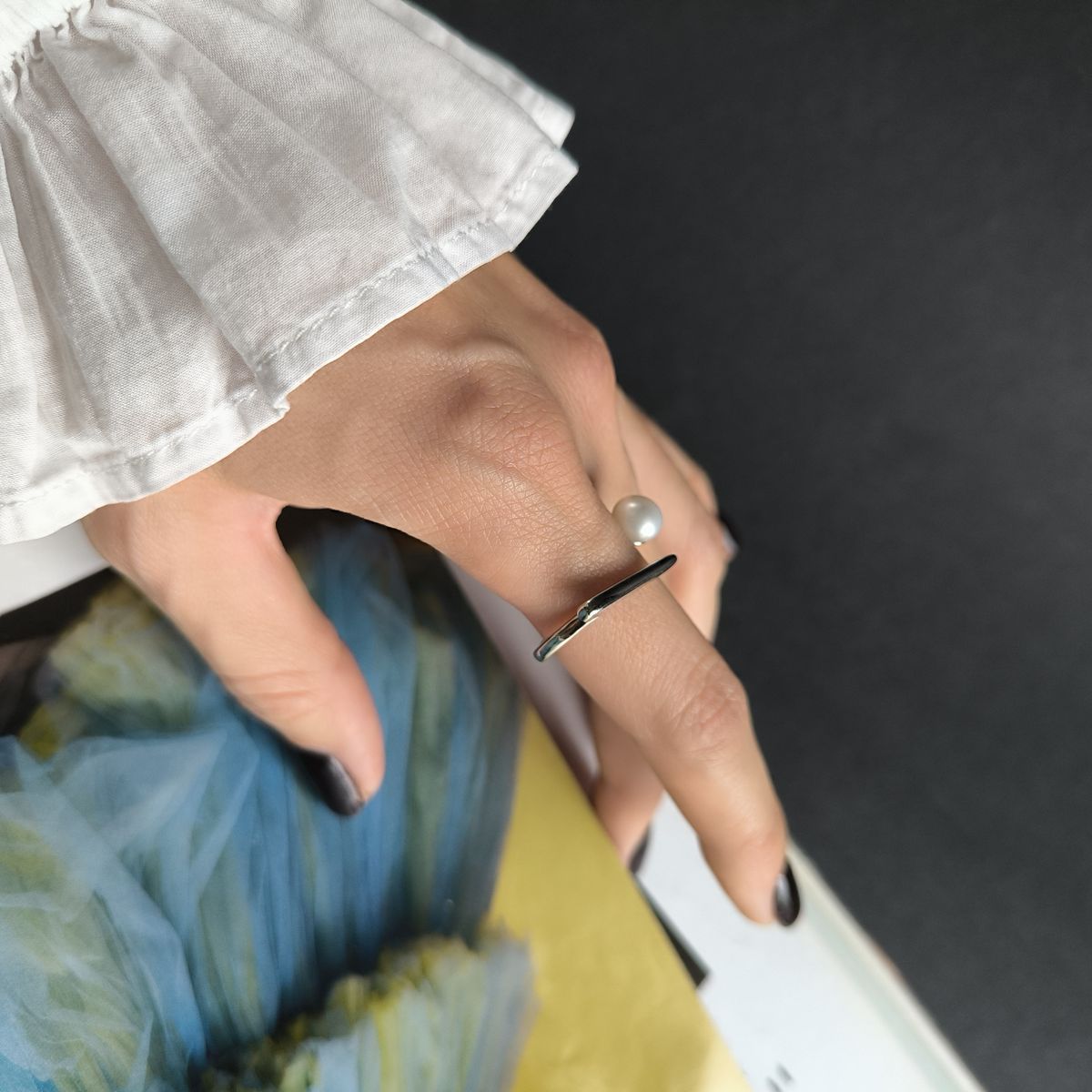 Серебряное кольцо с жемчугом