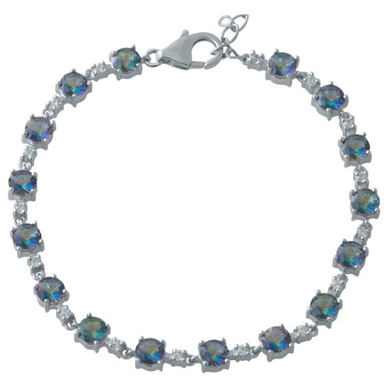 Серебряный браслет с мистик топазом 6.59ct