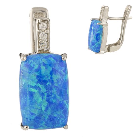 Серебряные серьги с опалом