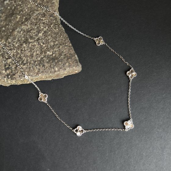 Серебряное колье без камней Серебряное колье без камней