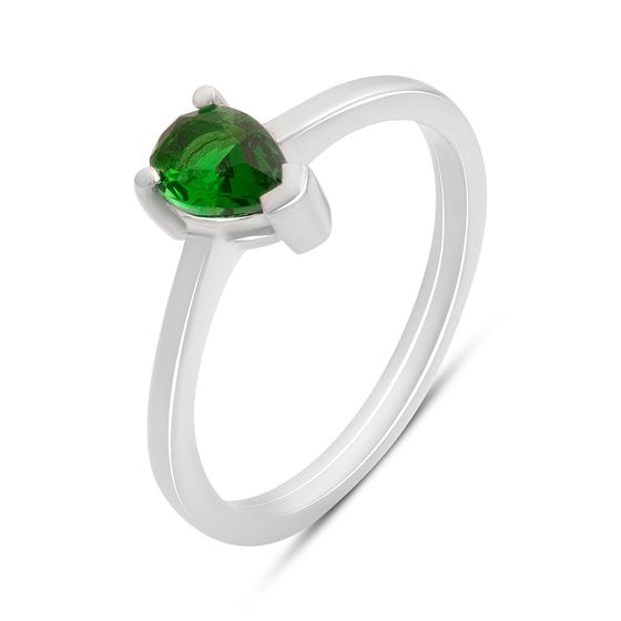 Серебряное кольцо с изумрудом nano 0.563ct