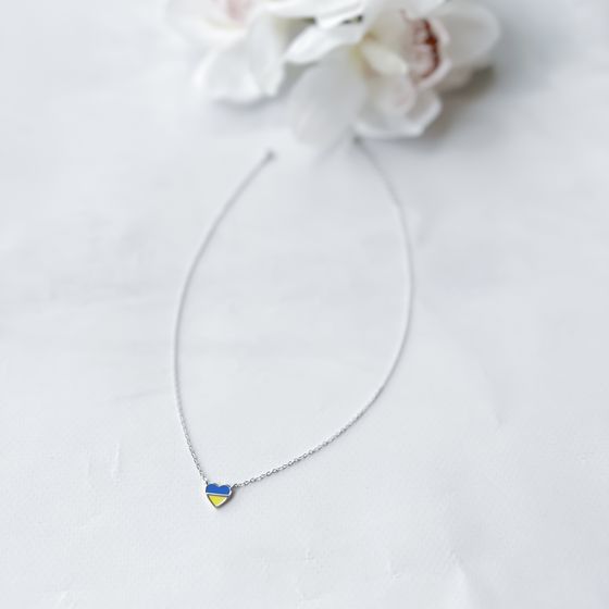Серебряное колье с емаллю