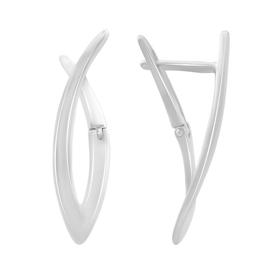 Серебряные серьги без камней