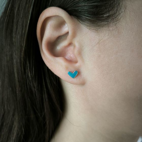 Серебряные серьги с емаллю