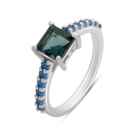 Серебряное кольцо с топазом Лондон Блю 1.39ct, топазом