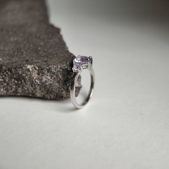 Серебряное кольцо с аметистом 1.2ct