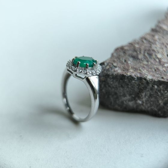 Серебряное кольцо с агатом 1.638ct