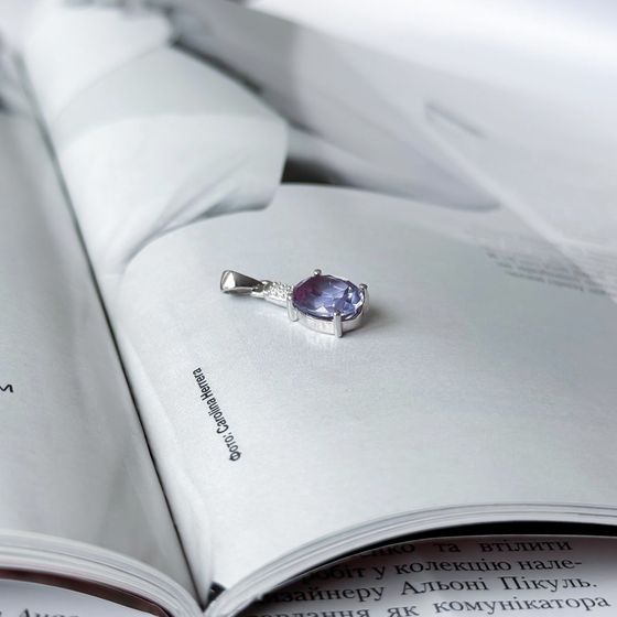 Серебряная подвеска с александритом 3.411ct